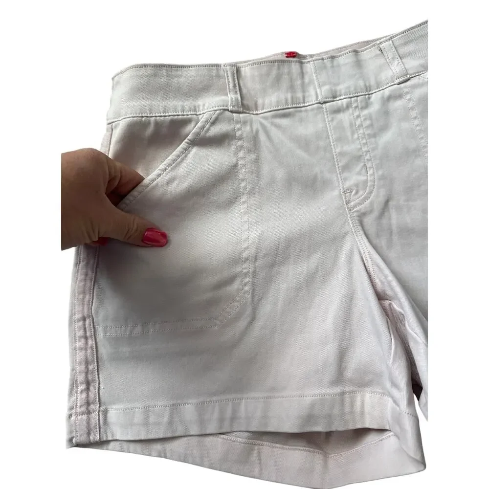 Spanx Stretch Twill Pull On Shorts Mauve Size Medium - Picture 6 of 8